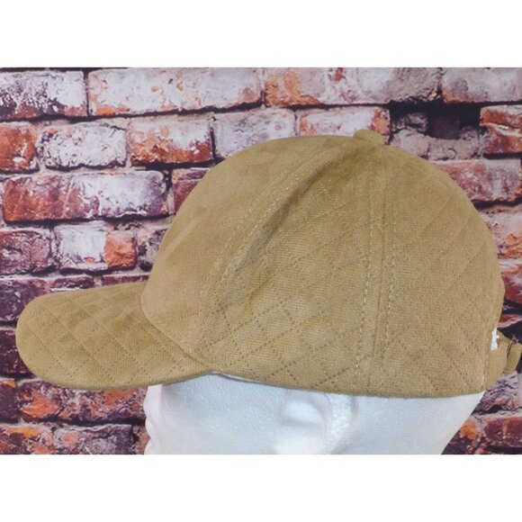 Marcus Adler New York Quilted Tan Baseball Cap Adjustable Strap Unisex Polyester - Picture 4 of 7